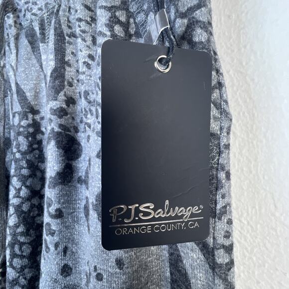 P J Salvage Animal Print Patch Cardigan pants set jogger lounge relaxing XS NWT - Picture 14 of 16